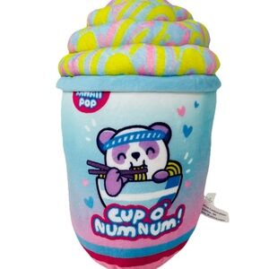 Kawaii Pop Plush - Cup O' Num Num Instant Noodle Cups Parody Plush Toy 8” NEW